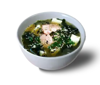 Zupa Misoshiru z grilowanym Łososiem